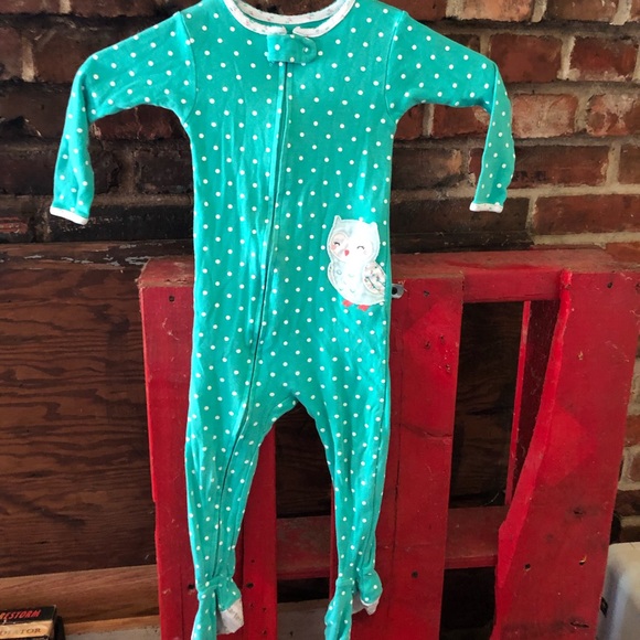 NWOT Carters size 18 month Sleeper. Aqua/turquoise with a cute little owl. - Picture 2 of 5